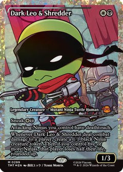 Dark Leo & Shredder (Showcase) (Fracture Foil) (299) [Teenage Mutant Ninja Turtles] foil - Deck Out Gaming