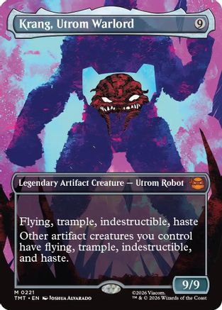 Krang, Utrom Warlord (Borderless) (221) [Teenage Mutant Ninja Turtles] foil - Deck Out Gaming