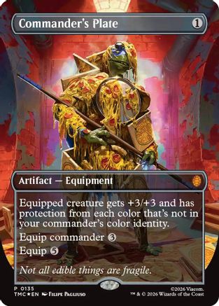 Commander's Plate (Borderless) (135) [Commander: Teenage Mutant Ninja Turtles] foil - Deck Out Gaming