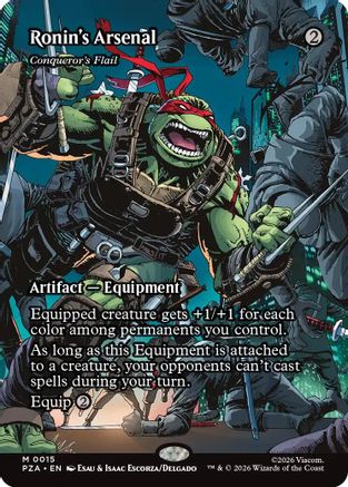 Ronin's Arsenal - Conqueror's Flail (Borderless) (15) [Teenage Mutant Ninja Turtles Eternal-Legal] - Deck Out Gaming