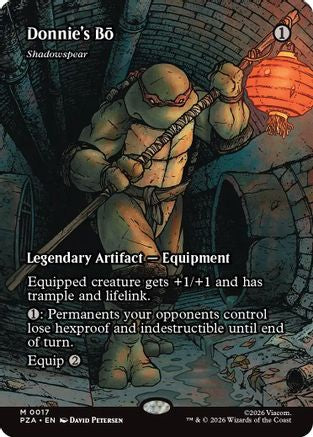 Donnie's Bo - Shadowspear (Borderless) (17) [Teenage Mutant Ninja Turtles Eternal-Legal] foil - Deck Out Gaming