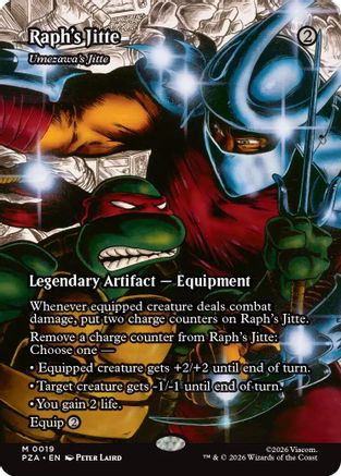 Raph's Jitte - Umezawa's Jitte (Borderless) (19) [Teenage Mutant Ninja Turtles Eternal-Legal] - Deck Out Gaming