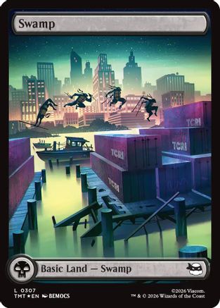 Swamp (0307) (Surge Foil) (307) [Teenage Mutant Ninja Turtles] foil - Deck Out Gaming