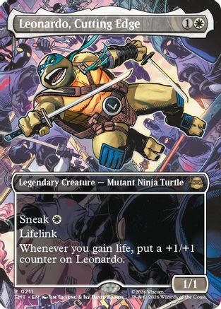 Leonardo, Cutting Edge (Borderless) (211) [Teenage Mutant Ninja Turtles] foil - Deck Out Gaming