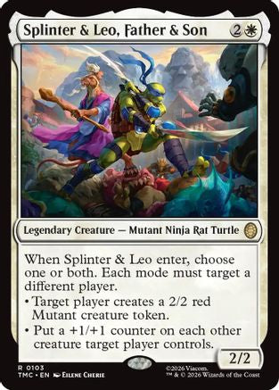 Splinter & Leo, Father & Son (103) [Commander: Teenage Mutant Ninja Turtles] - Deck Out Gaming
