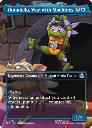 Donatello, Way with Machines (Borderless) (197) [Teenage Mutant Ninja Turtles] foil - Deck Out Gaming