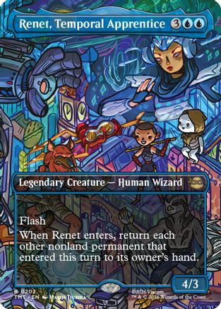 Renet, Temporal Apprentice (Borderless) (202) [Teenage Mutant Ninja Turtles] foil - Deck Out Gaming