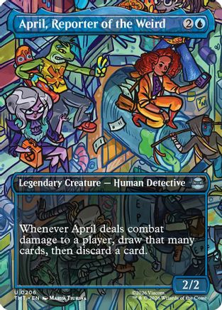 April, Reporter of the Weird (Borderless) (206) [Teenage Mutant Ninja Turtles] foil - Deck Out Gaming