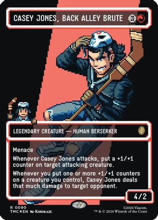 Casey Jones, Back Alley Brute (Borderless) (Surge Foil) (90) [Commander: Teenage Mutant Ninja Turtles] foil - Deck Out Gaming