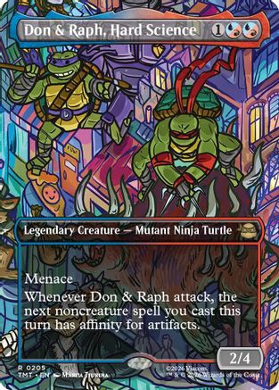 Don & Raph, Hard Science (Borderless) (205) [Teenage Mutant Ninja Turtles] foil - Deck Out Gaming