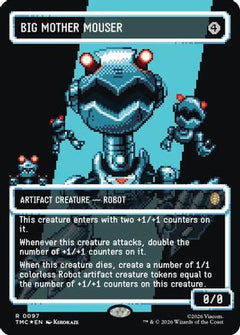 Big Mother Mouser (Borderless) (Surge Foil) (97) [Commander: Teenage Mutant Ninja Turtles] foil - Deck Out Gaming