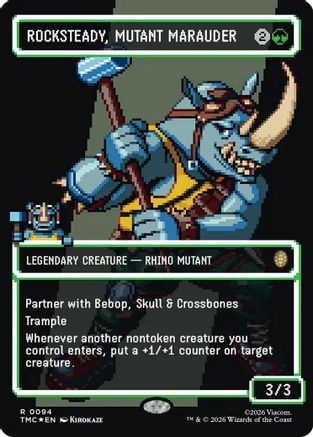 Rocksteady, Mutant Marauder (Borderless) (Surge Foil) (94) [Commander: Teenage Mutant Ninja Turtles] foil - Deck Out Gaming
