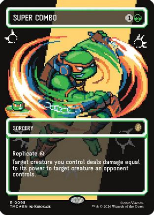 Super Combo (Borderless) (Surge Foil) (95) [Commander: Teenage Mutant Ninja Turtles] foil - Deck Out Gaming