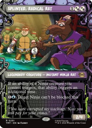 Splinter, Radical Rat (Showcase) (251) [Teenage Mutant Ninja Turtles] foil - Deck Out Gaming
