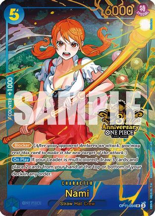 Nami (Japanese Version 3rd Anniversary Set) (OP11-054) [One Piece Promotion Cards] Foil-1
