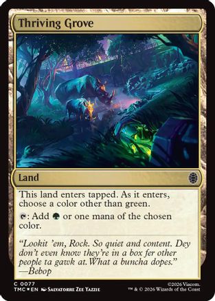 Thriving Grove (Surge Foil) (77) [Commander: Teenage Mutant Ninja Turtles] foil - Deck Out Gaming