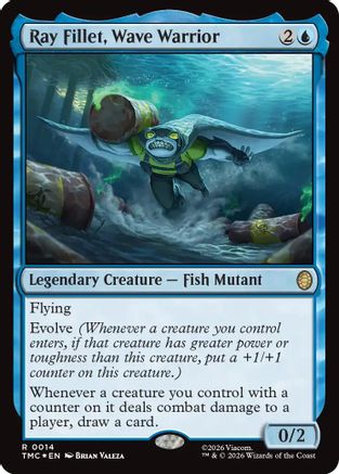 Ray Fillet, Wave Warrior (Surge Foil) (14) [Commander: Teenage Mutant Ninja Turtles] foil - Deck Out Gaming