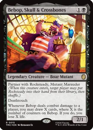 Bebop, Skull & Crossbones (Surge Foil) (15) [Commander: Teenage Mutant Ninja Turtles] foil - Deck Out Gaming