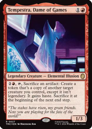 Tempestra, Dame of Games (Surge Foil) (27) [Commander: Teenage Mutant Ninja Turtles] foil - Deck Out Gaming