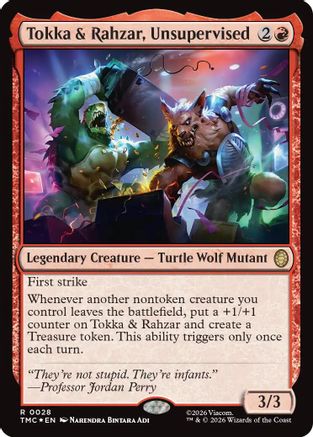 Tokka & Rahzar, Unsupervised (Surge Foil) (28) [Commander: Teenage Mutant Ninja Turtles] foil - Deck Out Gaming