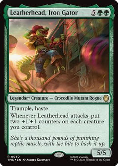 Leatherhead, Iron Gator (Surge Foil) (30) [Commander: Teenage Mutant Ninja Turtles] foil - Deck Out Gaming