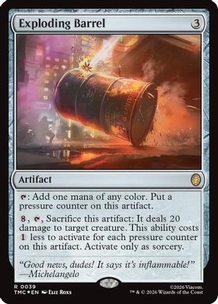 Exploding Barrel (Surge Foil) (39) [Commander: Teenage Mutant Ninja Turtles] foil - Deck Out Gaming