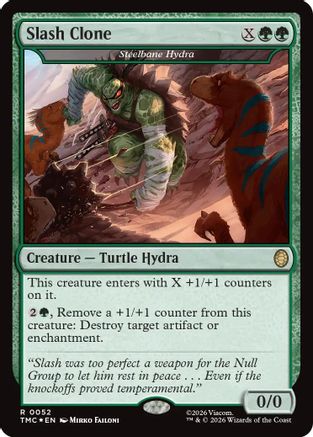 Slash Clone - Steelbane Hydra (Surge Foil) (52) [Commander: Teenage Mutant Ninja Turtles] foil - Deck Out Gaming