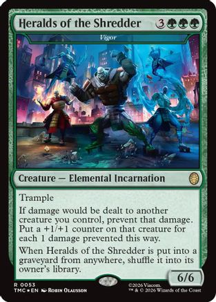 Heralds of the Shredder - Vigor (Surge Foil) (53) [Commander: Teenage Mutant Ninja Turtles] foil - Deck Out Gaming