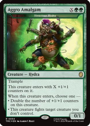 Aggro Amalgam - Voracious Hydra (Surge Foil) (54) [Commander: Teenage Mutant Ninja Turtles] foil - Deck Out Gaming