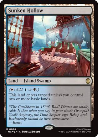 Sunken Hollow (Surge Foil) (76) [Commander: Teenage Mutant Ninja Turtles] foil - Deck Out Gaming