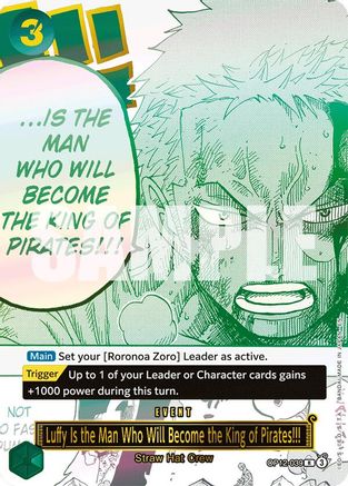 Luffy Is the Man Who Will Become the King of Pirates!!! (Japanese Version 3rd Anniversary Set) (OP12-039) [One Piece Promotion Cards] Foil-1