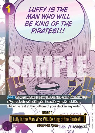 Luffy Is the Man Who Will Be King of the Pirates!!! (Japanese Version 3rd Anniversary Set) (OP12-079) [One Piece Promotion Cards] Foil