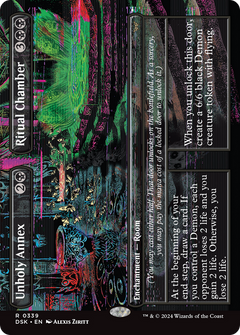 Unholy Annex // Ritual Chamber (Borderless) (339) [Duskmourn: House of Horror] - Deck Out Gaming
