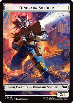 Dinosaur Soldier // Copy Double-Sided Token (2) [Teenage Mutant Ninja Turtles] - Deck Out Gaming
