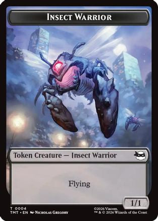 Insect Warrior // Food Double-Sided Token (4) [Teenage Mutant Ninja Turtles] foil - Deck Out Gaming