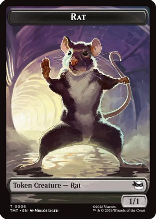 Rat // Copy Double-Sided Token (6) [Teenage Mutant Ninja Turtles] foil - Deck Out Gaming