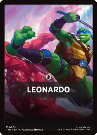 Leonardo Theme Card (1) [Commander: Teenage Mutant Ninja Turtles] - Deck Out Gaming