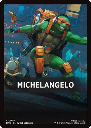 Michelangelo Theme Card (4) [Commander: Teenage Mutant Ninja Turtles] - Deck Out Gaming