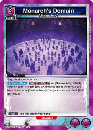 Monarch's Domain (UE17BT/SLG-1-035) [UE17BT: SOLO LEVELING] - Deck Out Gaming
