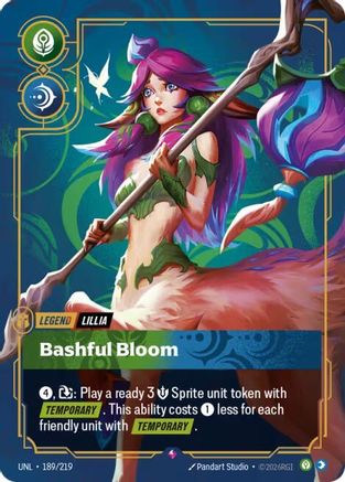 Lillia - Bashful Bloom (189/219) [Unleashed] Foil - Deck Out Gaming