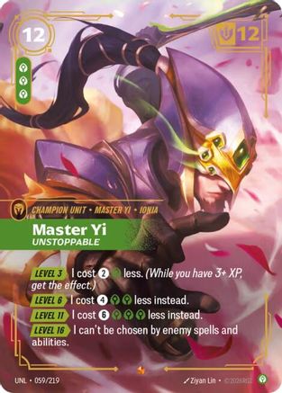 Master Yi - Unstoppable (059/219) [Unleashed] Foil - Deck Out Gaming