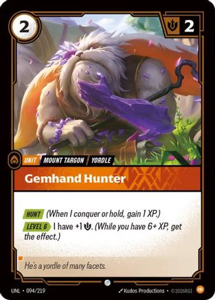 Gemhand Hunter (094/219) [Unleashed] - Deck Out Gaming