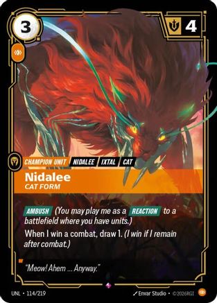 Nidalee - Cat Form (114/219) [Unleashed] Foil - Deck Out Gaming