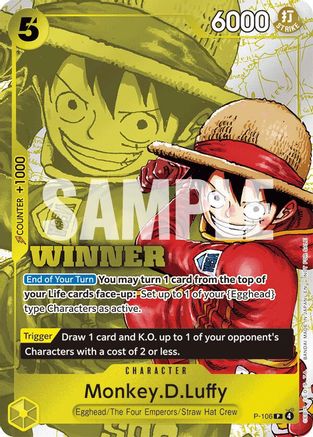 Monkey.D.Luffy (Winner Pack 2026 Vol. 2) (P-106) [One Piece Promotion Cards] Foil-1