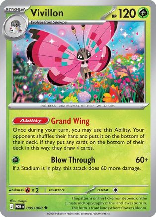 Vivillon (9) [ME03: Perfect Order] Reverse Holofoil - Deck Out Gaming
