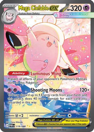 Mega Clefable ex - 119/088 (119) [ME03: Perfect Order] Holofoil - Deck Out Gaming