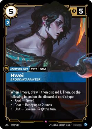 Hwei - Brooding Painter (080/219) [Unleashed] Foil - Deck Out Gaming