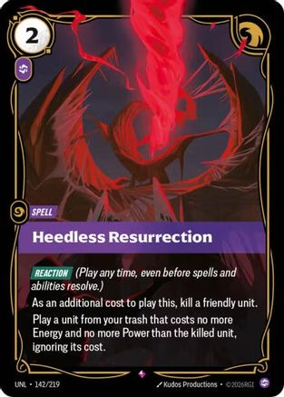 Heedless Resurrection (142/219) [Unleashed] Foil - Deck Out Gaming