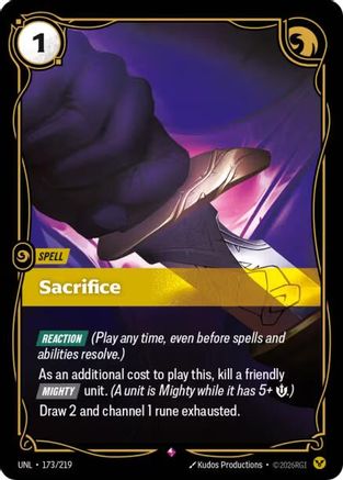 Sacrifice (173/219) [Unleashed] Foil - Deck Out Gaming