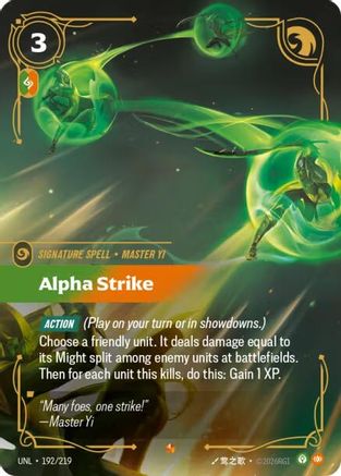 Alpha Strike (192/219) [Unleashed] Foil - Deck Out Gaming
